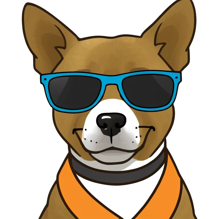 Dog with sunglasses  emoji