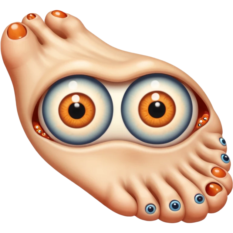Foot with eyes emoji