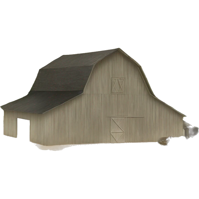Farm barn at cotton field emoji