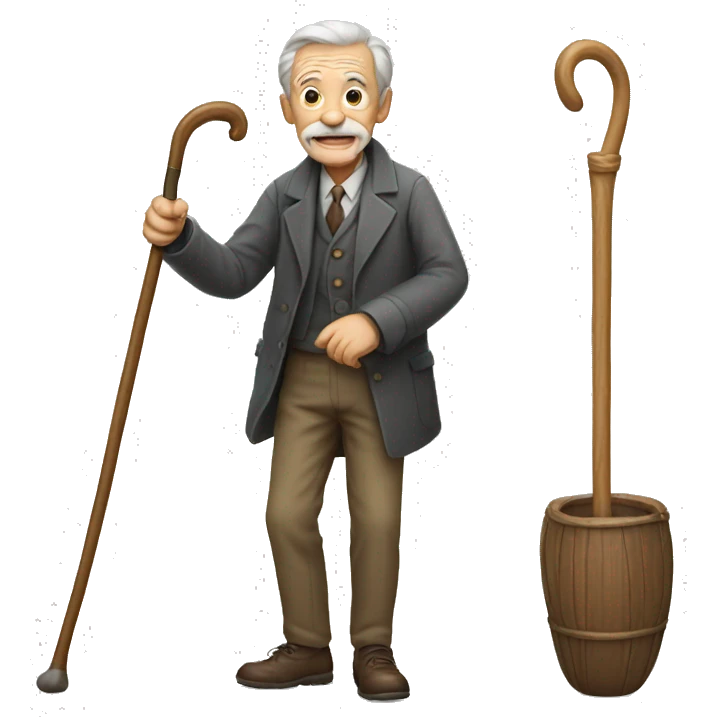 old man with cane emoji