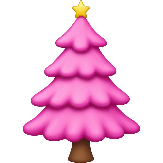 pink christmas tree emoji