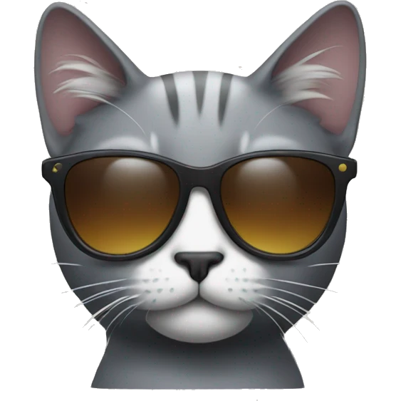 Cat with sunglasses emoji