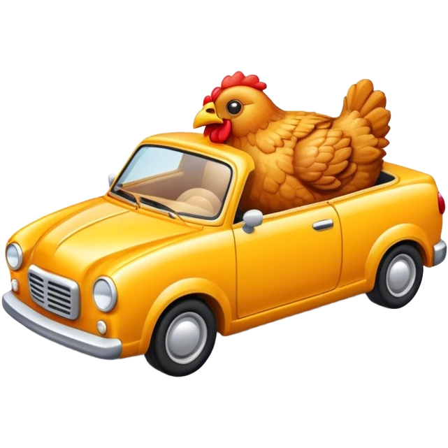 Car made of fried chicken  emoji