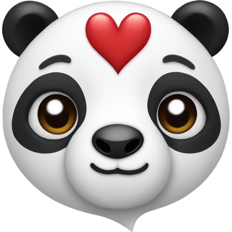 Panda with hearts as eyes  emoji