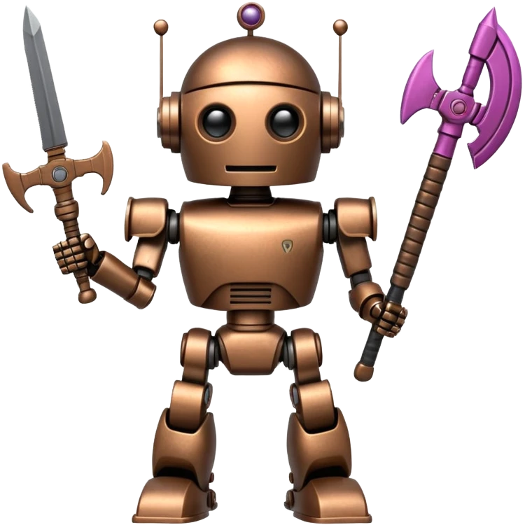 Greek Robot with a weapon emoji