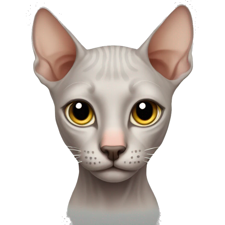 A hairless cat emoji