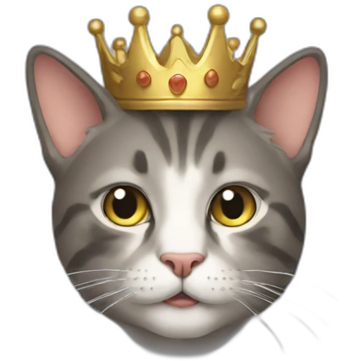 Cat king emoji