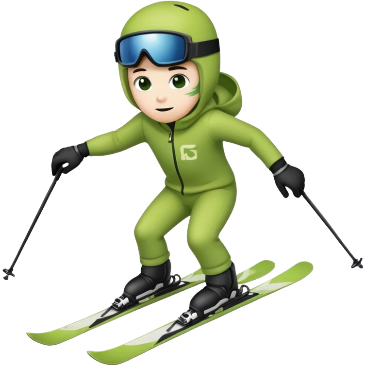 Skiing Creeper emoji