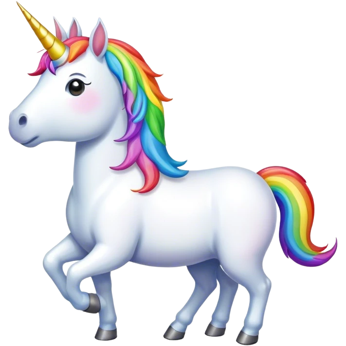 Unicorn farting a rainbow emoji