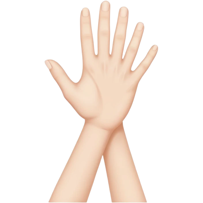 hand crossing over neck  emoji