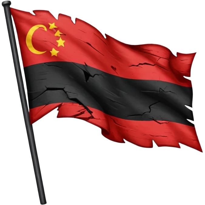 Anarchy red and black emoji