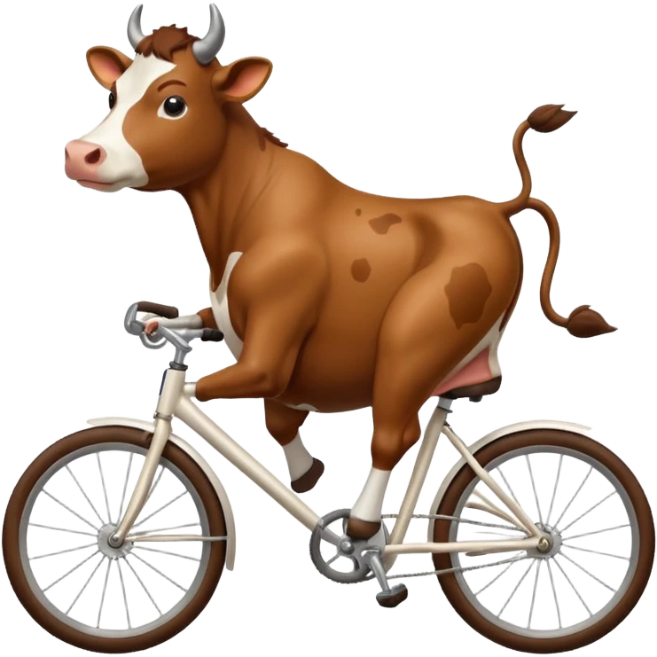 Cow on a cycle emoji