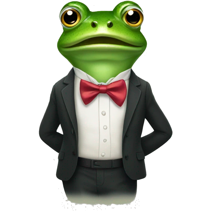 frog with bowtie emoji