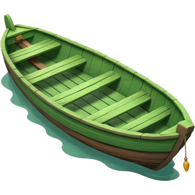 green boat in cartoon  emoji