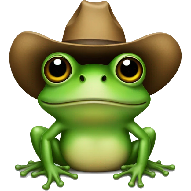 Frog with a cowboys hat emoji