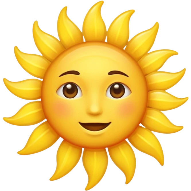 Sun, no face emoji