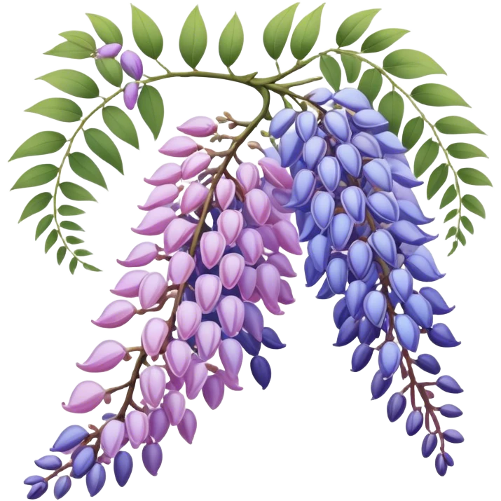 blue and pink wisteria emoji