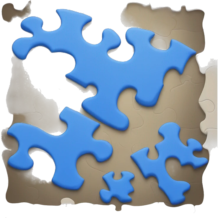 1 blue puzzle pieces emoji