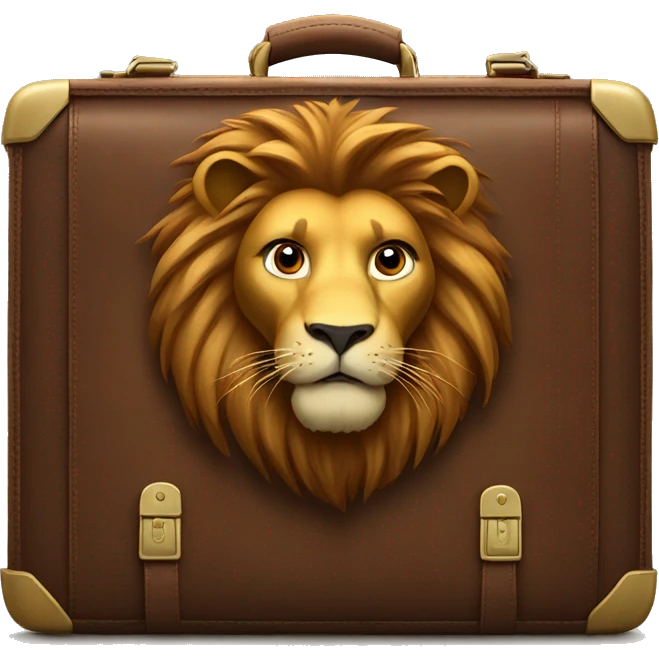 lion on center of briefcase emoji