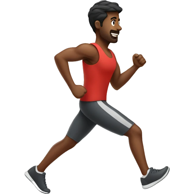 cardio person loving doing cardio emoji