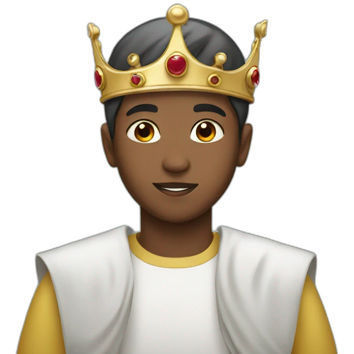 Muslim boy with crown emoji