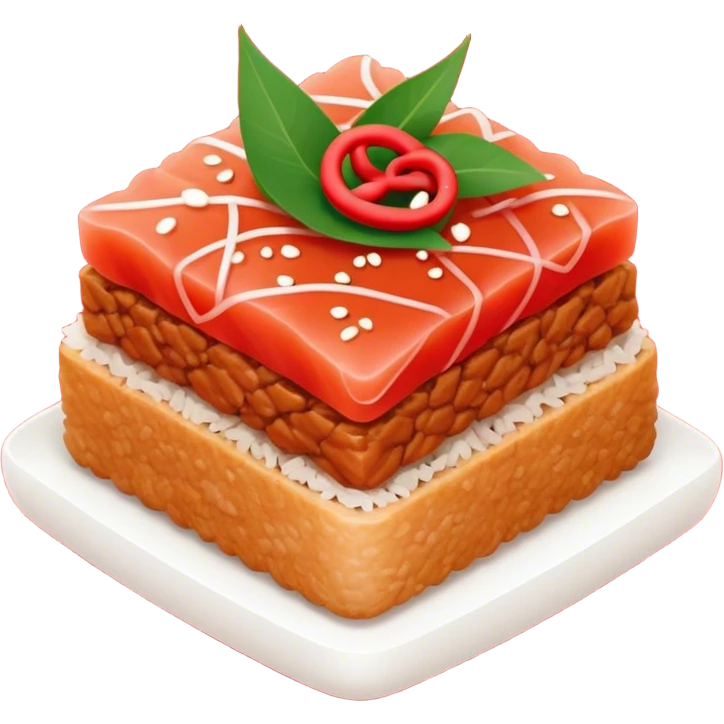 The most delicious looking spicy tuna on crispy rice  emoji