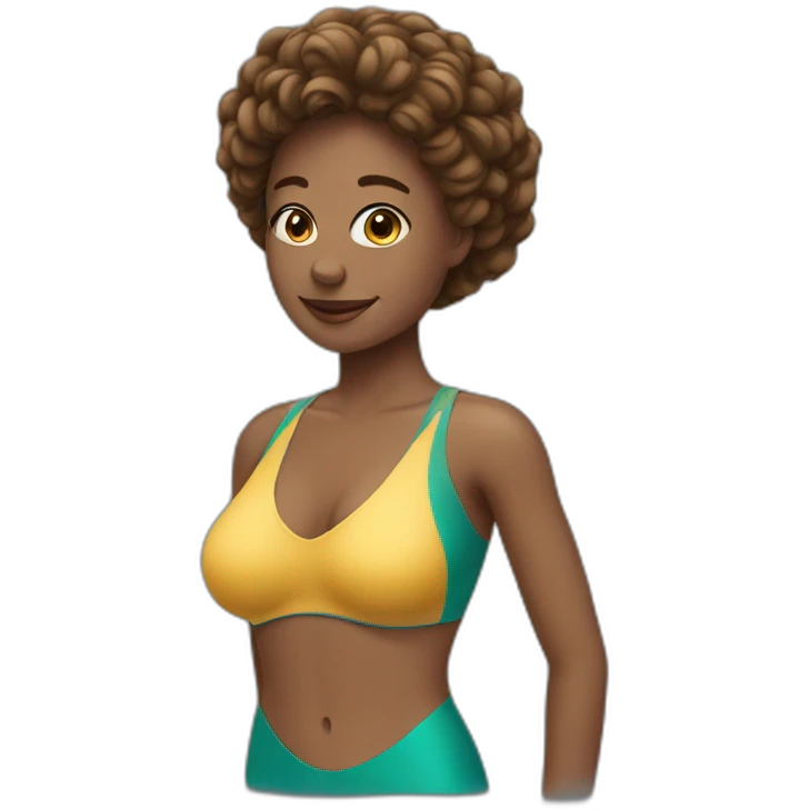 Une femme en maillot emoji