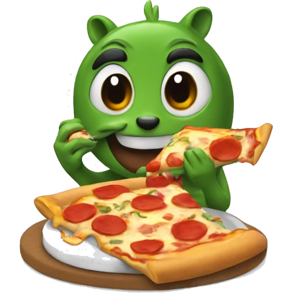 Rata comiendo pizza emoji