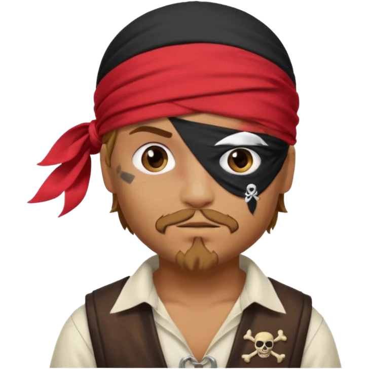 Make a pirate doing the six seven meme emoji
