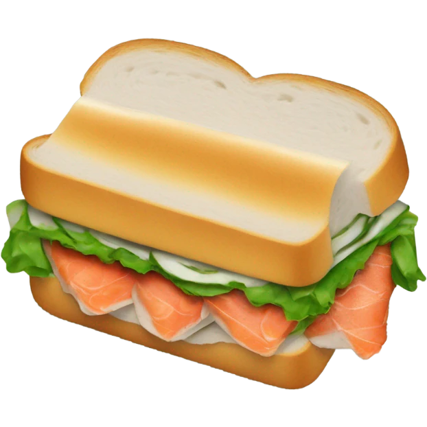 Sandwich with red fish emoji