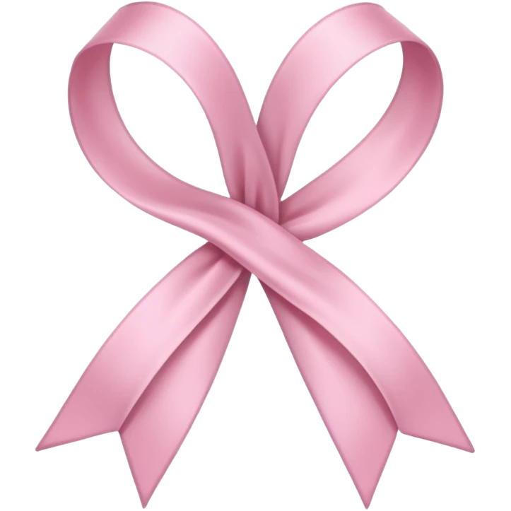 Ribbon which color is a light pink emoji