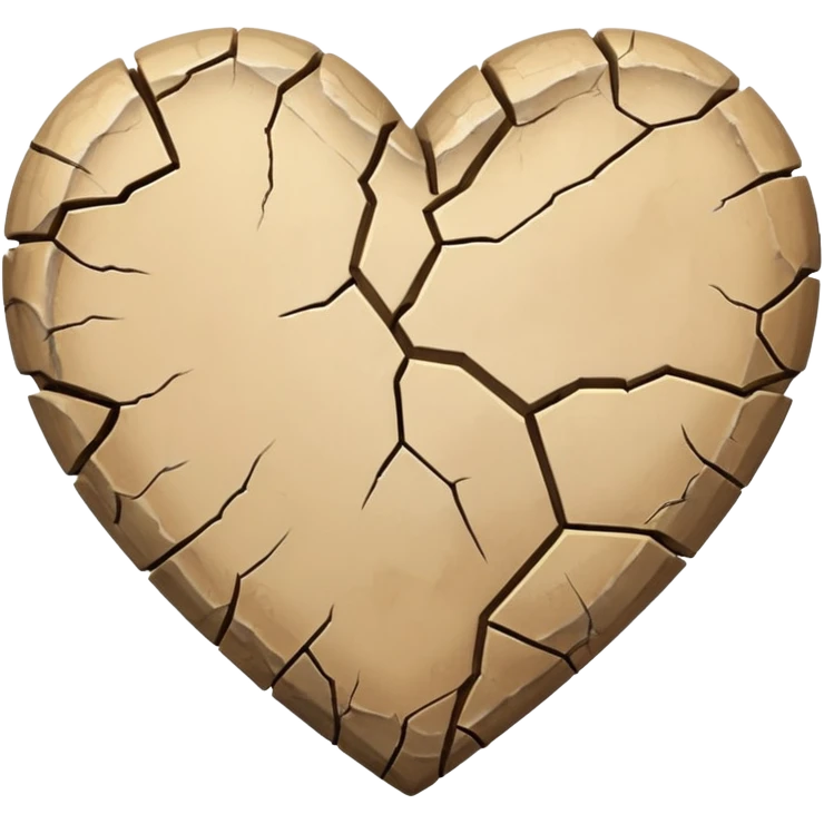 Beige heart with small crack  emoji