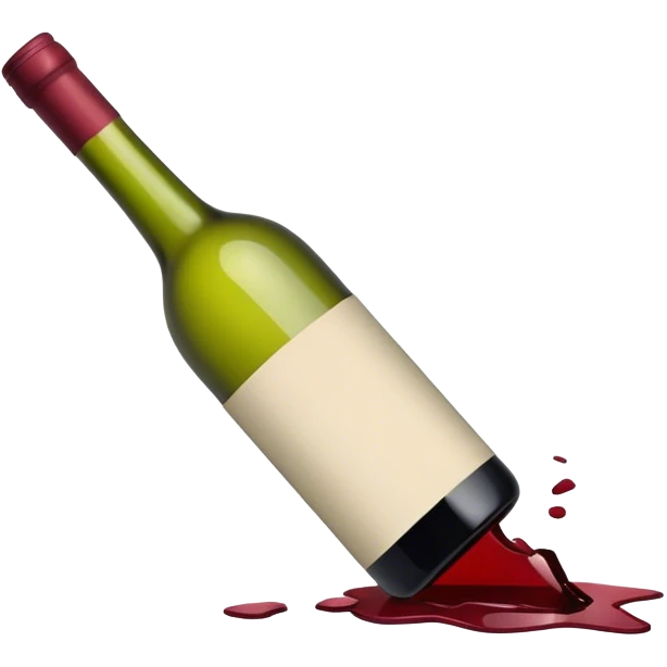 Broken wine bottle emoji