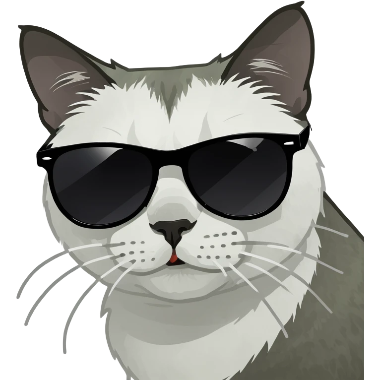 Cat with sunglasses emoji
