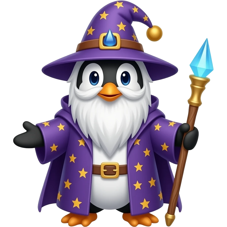 Penguin Wizard emoji