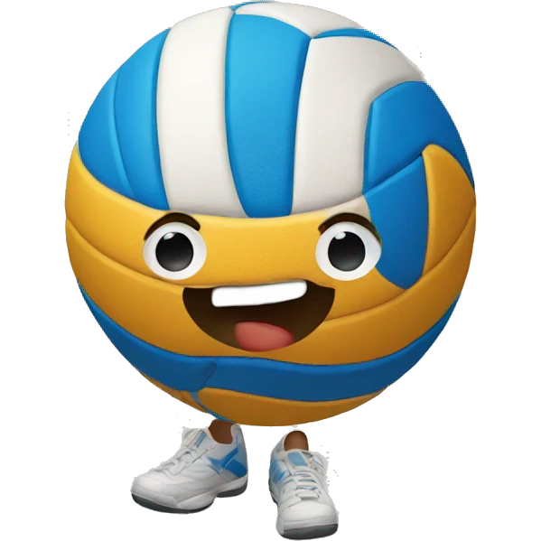 cool emoji with a volleyball emoji