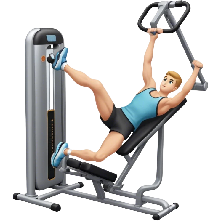 guy leg-extension machine emoji