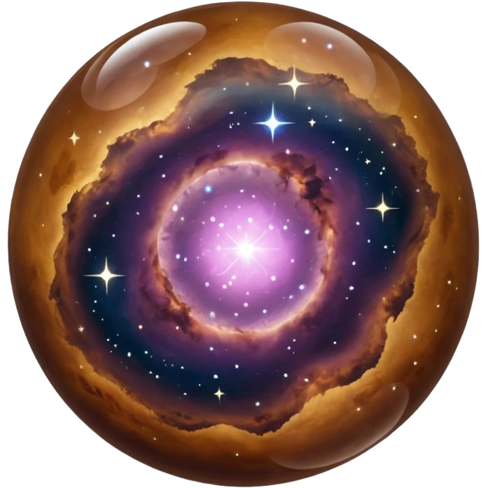 brown sparkling shiny bubble nebula emoji