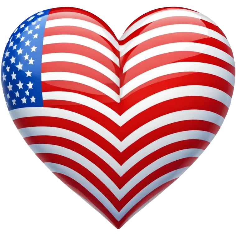 Us flag heart  emoji