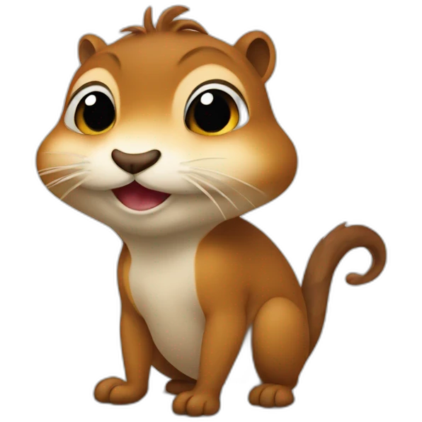 Una ardilla con nuez emoji