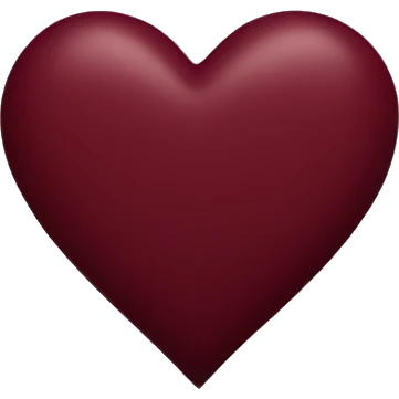 Burgundy heart  emoji