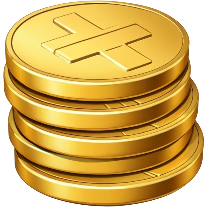 a stack of three coin emoji