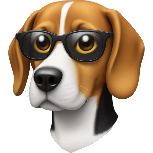 Beagle wearing sunglasses emoji