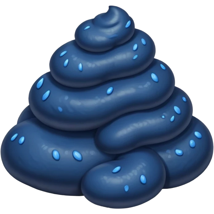 Dark blue poop emoji
