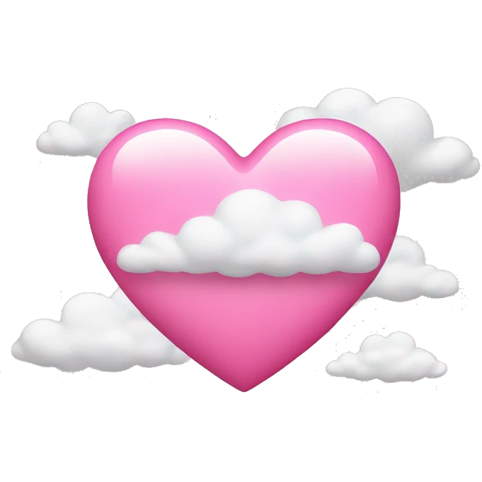 pink heart with clouds  emoji