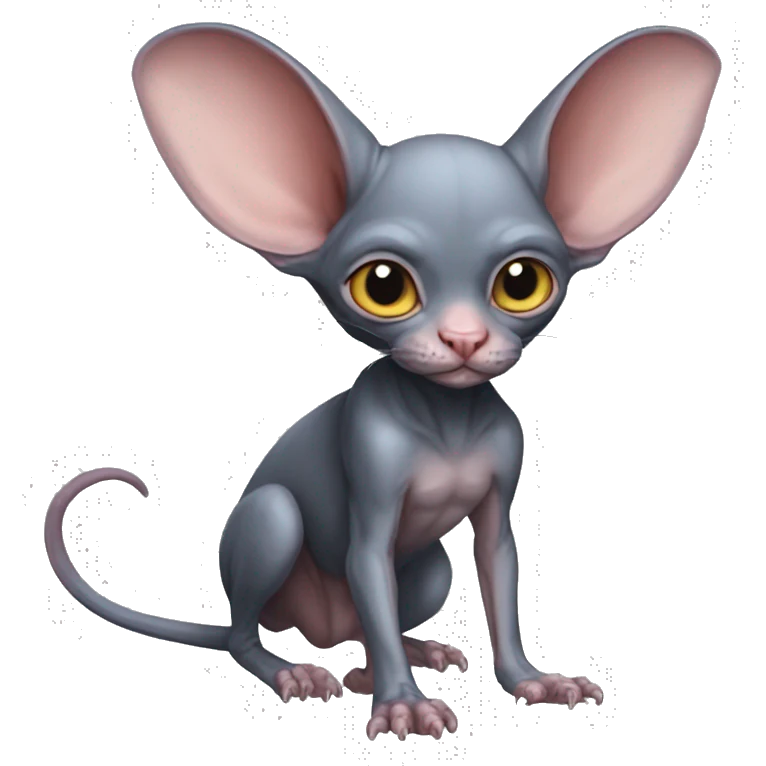 Cool Bat-Sphynx-Rat-Mouse-Rodent-Hybrid full body emoji