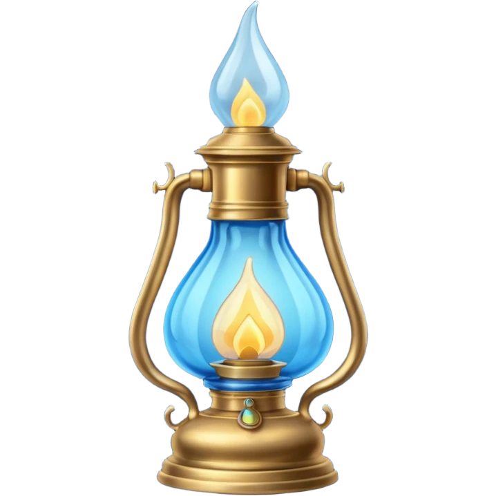 Oil lamp blue emoji