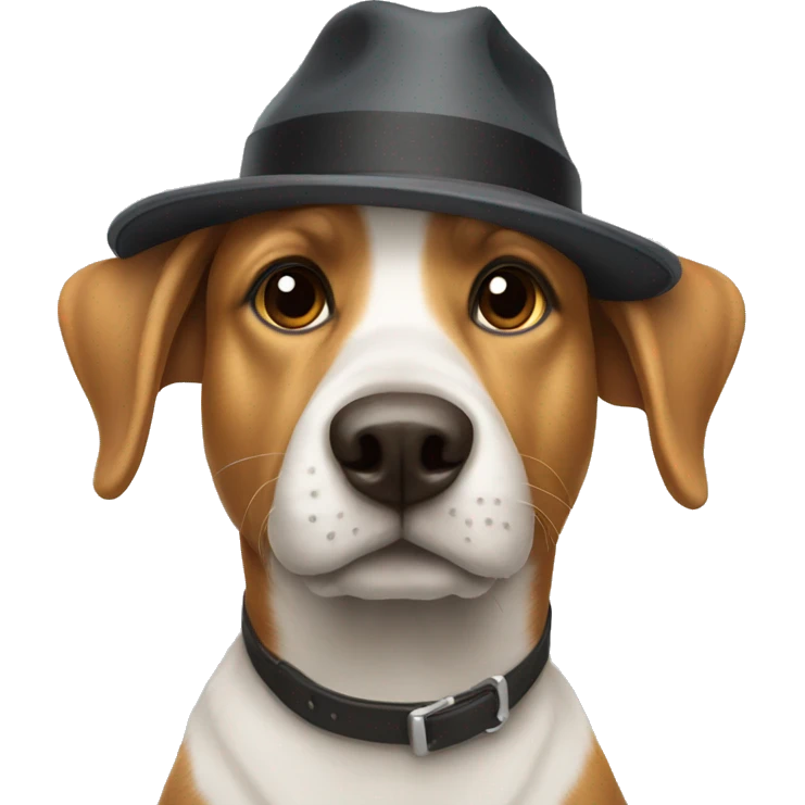dog with hat emoji