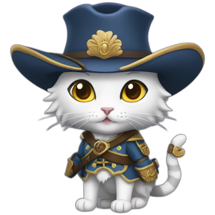 musketeer female cat emoji