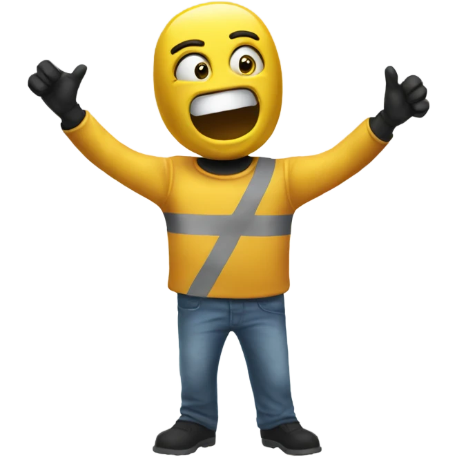Crash dummy cheering emoji